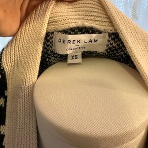 Derek Lam Black and Cream Knit Cardigan